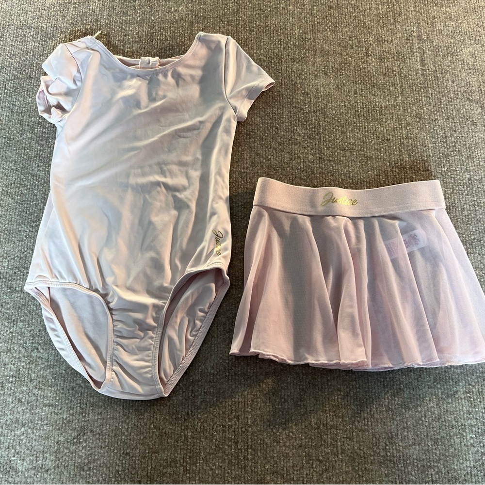 Justice Light Pink Dancewear Set